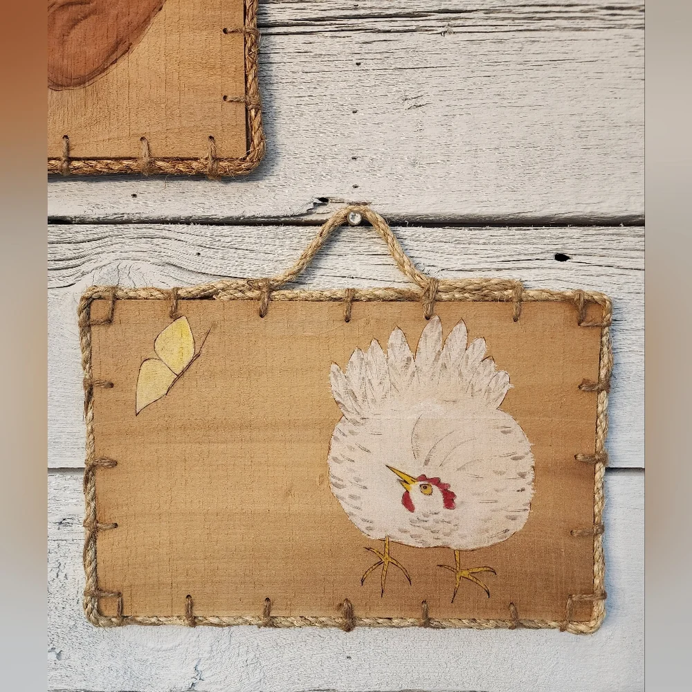 Handpainted farmhouse wood wall hangings